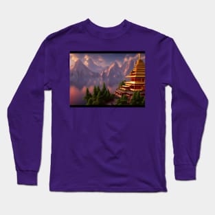 Absolute tranquility in the temple of Zen Long Sleeve T-Shirt